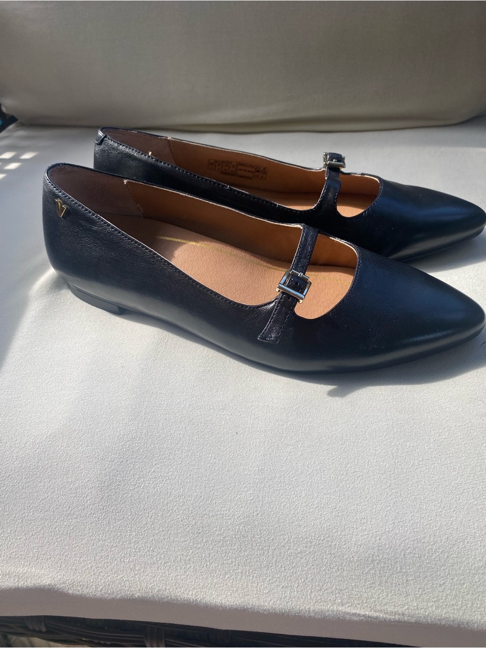 Vionic Black Mary Jane Flats with Buckle